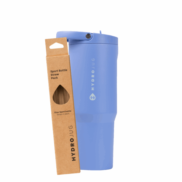 Light Blue Sport 32oz + Replacement Straw Pack Bundle