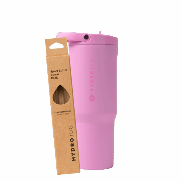 Bubblegum Sport 32oz + Replacement Straw Pack Bundle