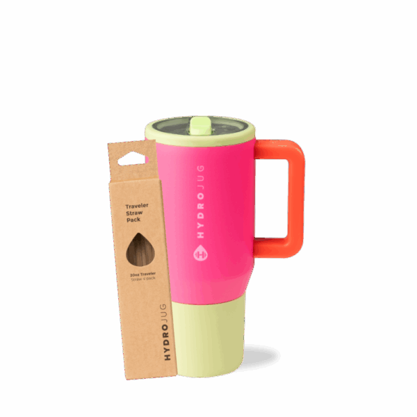 Orchid Traveler 20oz + Replacement Straw Pack Bundle