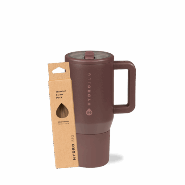 Pecan Traveler 20oz + Replacement Straw Pack Bundle
