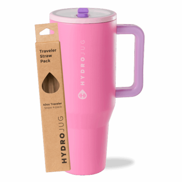 Pink Sugar Traveler 40oz + Replacement Straw Pack Bundle