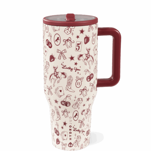 Red Western Charm Traveler (32oz)