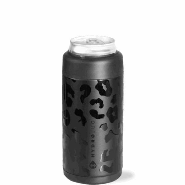 Black Leopard Can Cooler (Slim)